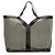 Saint Laurent Maxi Y Transparenter PVC Tote in Grau Braun