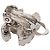 Chanel Silver CC Brass Faux Pearl Clip On Earrings Silvery - view 4
