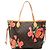 Louis Vuitton Marrone Monogram Roses Neverfull MM