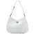 Bolsa de ombro Cleo em couro Spazzolato branco Prada