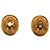 Orecchini Chanel Gold CC placcati oro ovali con clip D'oro - vista 2