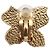 Orecchini a clip Chanel Gold CC placcati oro e smalto fiore D'oro - vista 4