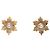 Chanel Snowflake Email Ohrstecker Gold Plated Gold CC - Ansicht 2