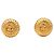 Orecchini Chanel Gold CC placcati oro tondi con clip D'oro