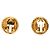Orecchini Chanel Gold CC placcati oro tondi con clip D'oro - vista 2