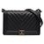 Chanel Black Medium Chevron Lambskin Boy Flap Nero