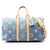 Keepall Borsa Boston Monogram Denim Louis Vuitton Blu