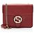 Bolsa de ombro Gucci em couro de bezerro granulado com G entrelaçado Vermelho