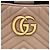 Borsa a Spalla con Catena Gucci Matelasse Leather GG Marmont Medium Marrone Beige - vista 9