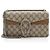 Borsa a tracolla Gucci GG Supreme Crystal Dionysus Medium E/W Marrone Beige