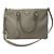 Prada Medium Galleria Double Zip Tote Bag aus grauem Saffiano-Leder