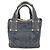 Borsa Tote Chanel Denim CC Coco Mark Logo Blu
