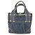 Borsa Tote Chanel Denim CC Coco Mark Logo Blu - vista 2