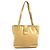 Chanel Vintage Logo Schultertasche Beige
