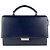 Borsa a tracolla in pelle blu navy Saint Laurent