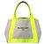 Balenciaga 339933 Navy Cabas S Tote Bag Bianco Giallo