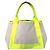 Balenciaga 339933 Navy Cabas S Tote Bag Bianco Giallo - vista 2
