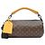 Borsa a tracolla Louis Vuitton Monogram Macassar Soft Polochon Marrone D'oro