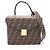 Borsa Fendi Zucca in pelle e tela nera e marrone Nero
