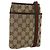 Borsa a tracolla GUCCI GG Canvas Web Sherry Line Beige Red Green 141863 Auth ka4335 Rosso Verde