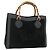 Borsa a mano GUCCI Bamboo in scamosciato nero e oro 002 0260 Auth ep14476 D'oro