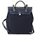Hermès HERMES Her Line Herbag Ad Backpack Canvas Navy Silver Auth ep14037 Argento Blu navy - vista 2