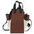 LOEWE �~ Ghibli Spirited Away Hammock Drawstring Soot Sprites Brown Auth 167292SM Marrone - vista 2