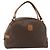 Céline Borsa CELINE Macadam Canvas PVC Pelle Marrone Oro Auth ka4353 D'oro