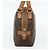 Céline Borsa CELINE Macadam Canvas PVC Pelle Marrone Oro Auth ka4353 D'oro - vista 3