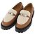 Hermès HERMES Kelly Cintura Mocassini Scarpe Pelle Marrone Argento Auth BA12632V