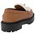 Hermès HERMES Kelly Cintura Mocassini Scarpe Pelle Marrone Argento Auth BA12632V - vista 3