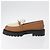 Hermès HERMES Kelly Cintura Mocassini Scarpe Pelle Marrone Argento Auth BA12632V - vista 5