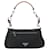 Borsa a tracolla PRADA Nylon e pelle nera argento Auth mr2443A Nero - vista 13