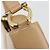 Borsa a Spalla Salvatore Ferragamo Gancini in Pelle Beige Oro Auth hk3706 - vista 9