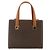 Céline Borsa CELINE Macadam Canvas PVC Pelle 2way Marrone Oro Auth 179713A D'oro - vista 2