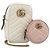 GUCCI Marmont Chain Shoulder Bag Leather Pink Gold white 699759 Auth ka4341SM Rosa Bianco D'oro