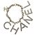 Bracciale CHANEL Logo metallo Champagne Gold CC Auth 178800SM D'oro