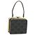 Céline CELINE Triomphe Macadam Canvas Mini Vanity Case PVC Leather Black Auth 179589M Nero D'oro