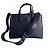 Burberry Sac cabas Banner Medium en cuir à motif vichy Archive Beige Bleu Marine - vue 2