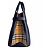 Burberry Sac cabas Banner Medium en cuir à motif vichy Archive Beige Bleu Marine - vue 4