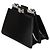 Bolso de hombro Fendi Black Patent Petite Peekaboo Cut Chain Negro - vista 3