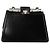Bolso de hombro Fendi Black Patent Petite Peekaboo Cut Chain Negro - vista 6