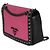 Prada Black Pink Calfskin Glace Studded Chain Flap Negro Rosa - vista 3