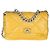 Borsa Chanel 19 Flap in agnello trapuntato giallo Chanel Large