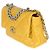 Borsa Chanel 19 Flap in agnello trapuntato giallo Chanel Large - vista 3