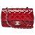 Borsa Chanel Classic Flap in vernice rossa Rosso