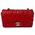 Borsa Chanel Classic Flap in vernice rossa Rosso - vista 3