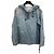 Felpa con cappuccio in denim distressed Saint Laurent Paris Blu