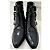 Toga Pulla Botas de tobillo negras de cuero con hebillas plateadas Negro - vista 2