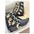 Toga Pulla Botas de tobillo negras de cuero con hebillas plateadas Negro - vista 3